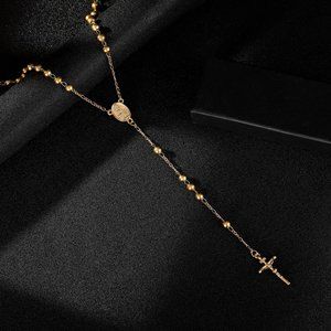 Beaded Cross Necklace Unisex